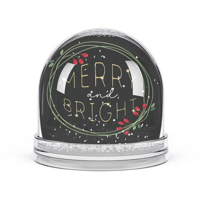 "Merry & Bright" - Christmas Snow Globe