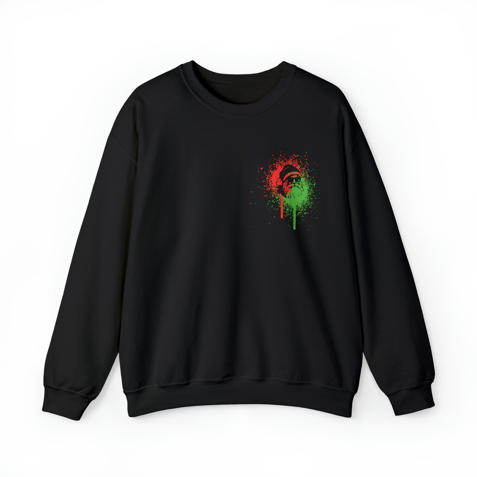 Black Christmas themed unisex sweatshirt that says BIG NICK ENERGY on the back with a graffiti style design.