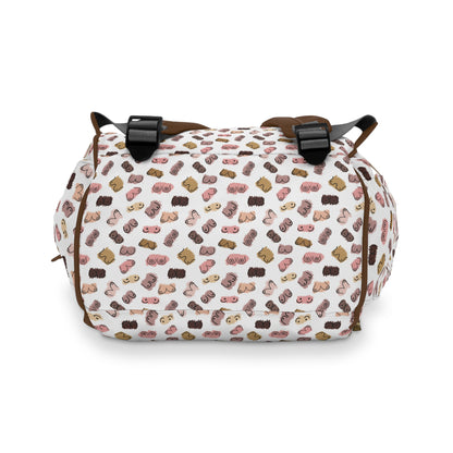 Boobie Print Diaper Bag Backpack for Breastfeeding Moms