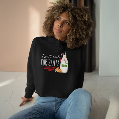 "I Put Out For Santa" Cropped Christmas Hoodie