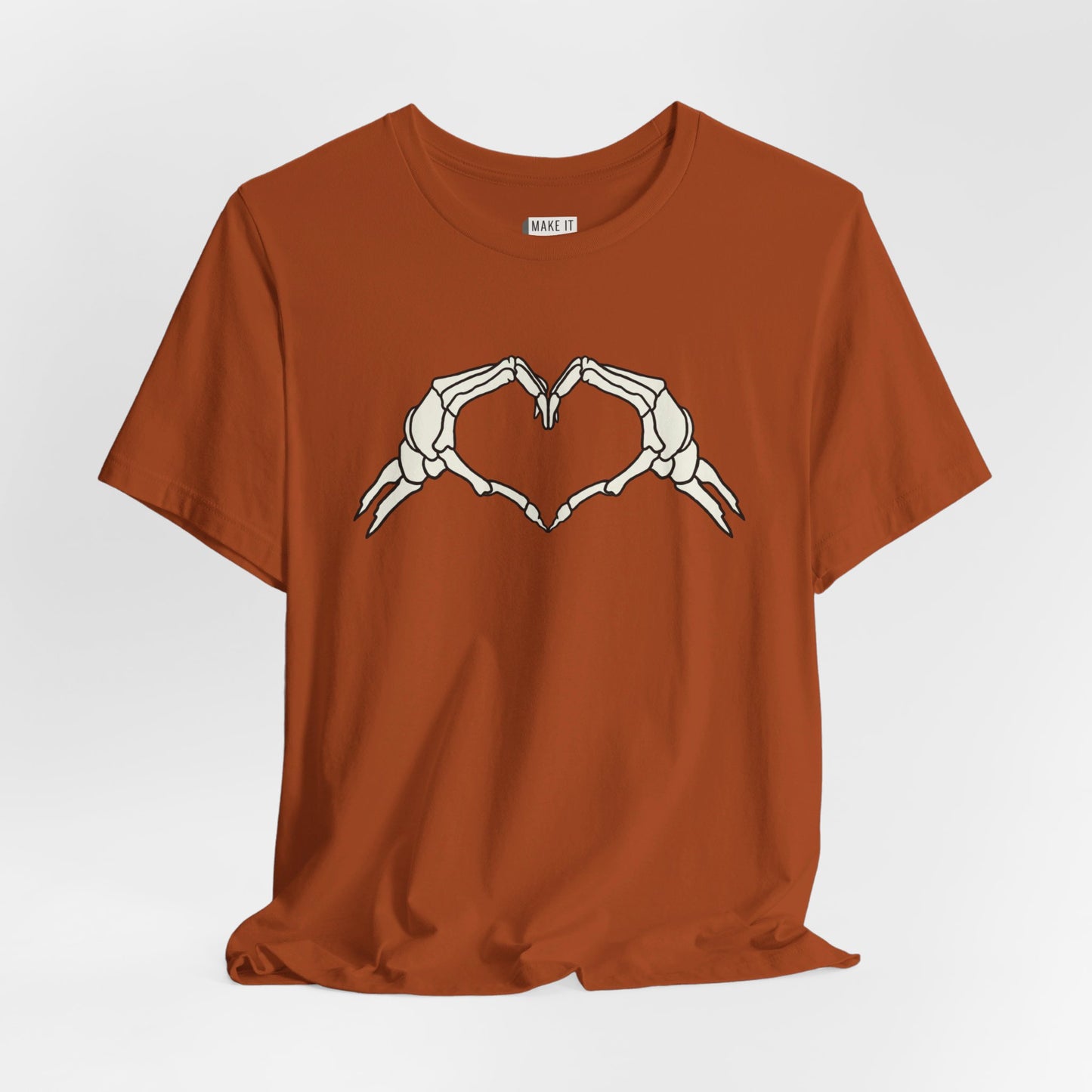 Skeleton Heart Hands Halloween Tee