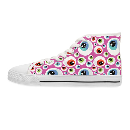 Eye Love Halloween - Women's High Top Halloween Sneakers