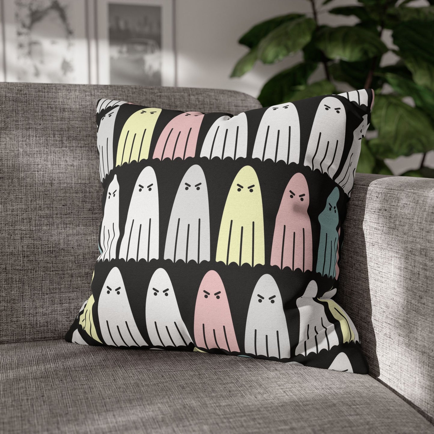 Grouchy Ghosts - Halloween Pillow Cover