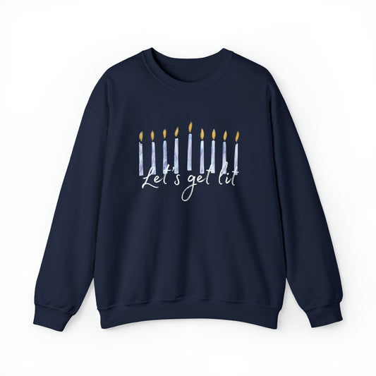 "Let's Get Lit" Hanukkah Crewneck Sweatshirt