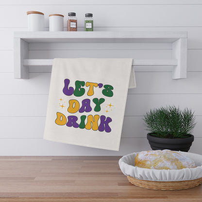 "Let's Day Drink" Mardi Gras Kitchen Towel