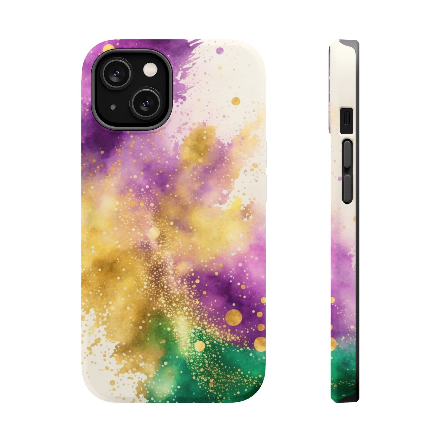 Mardi Gras Watercolor Print MagSafe Tough Case for iPhone