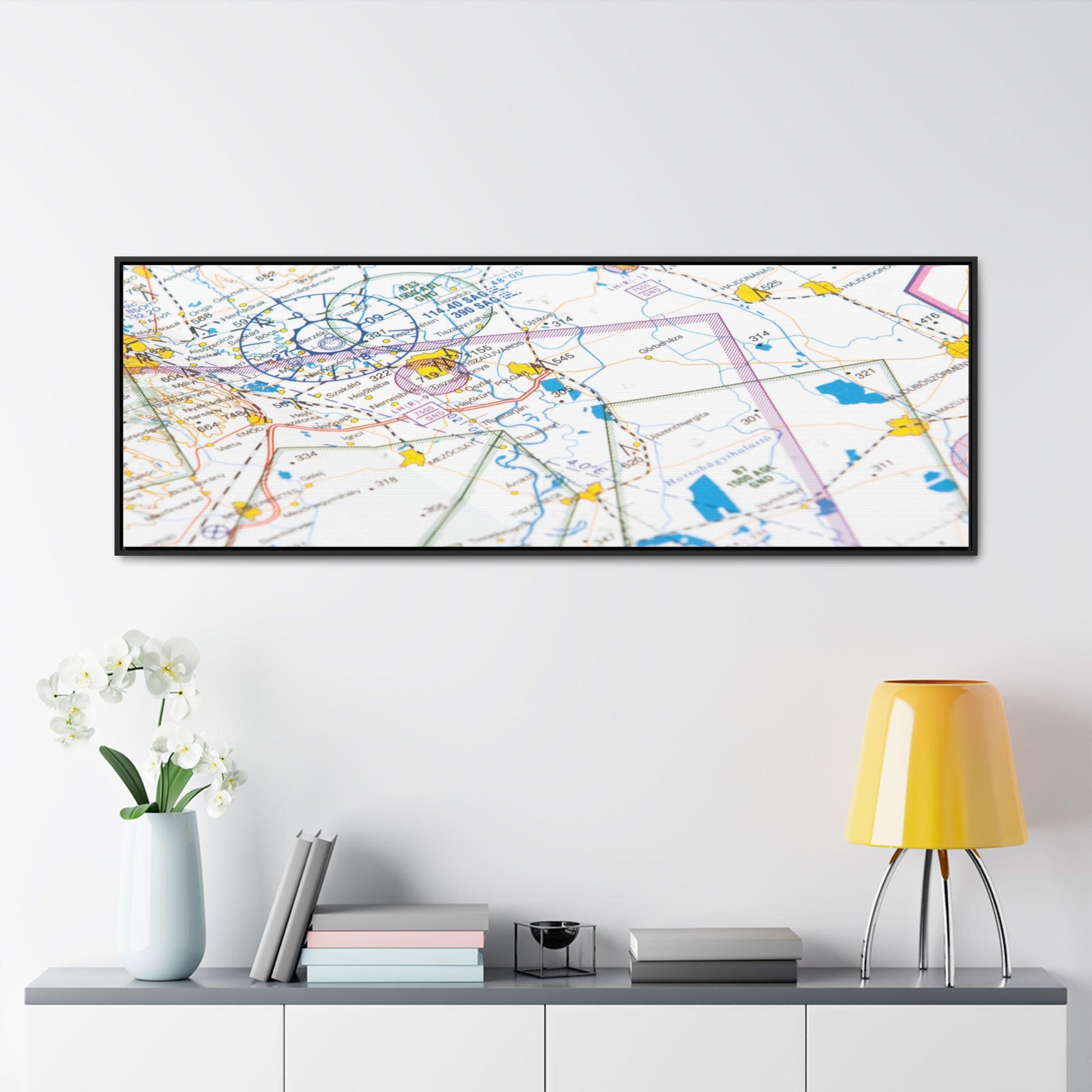 aviation gift, aviation chart wall art 2