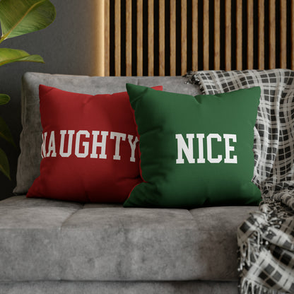 Naughty or Nice Christmas Pillow Cover