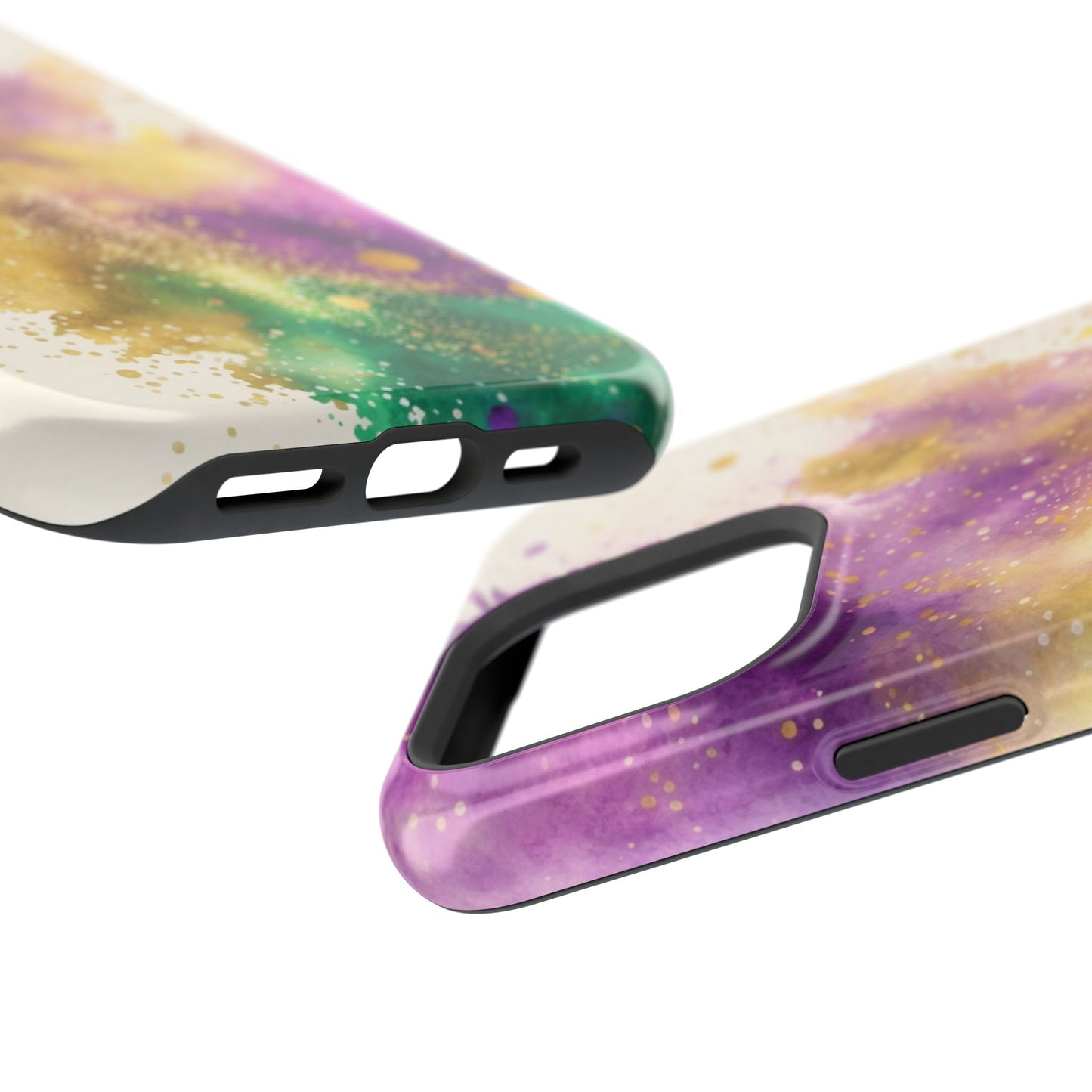 Mardi Gras Watercolor Print MagSafe Tough Case for iPhone