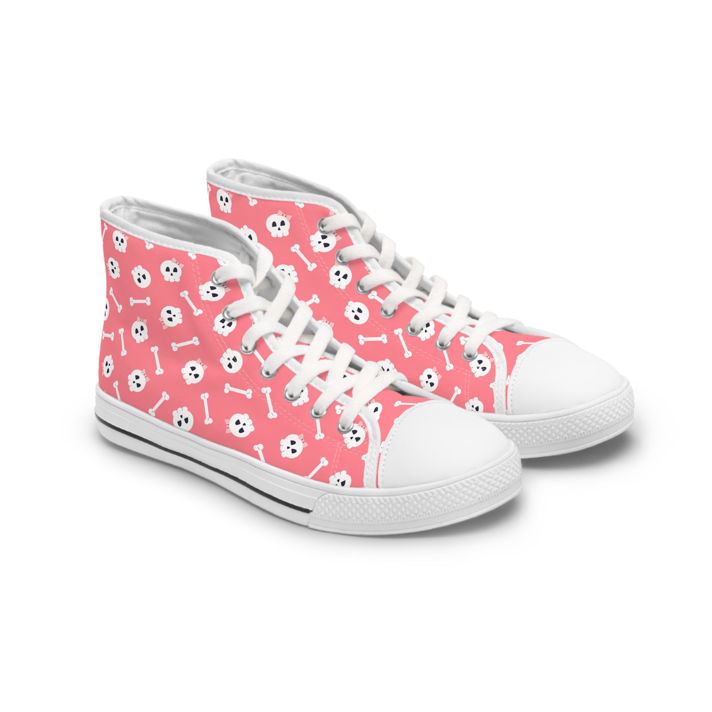 Sassy Skulls - Women's High Top Halloween Sneakers