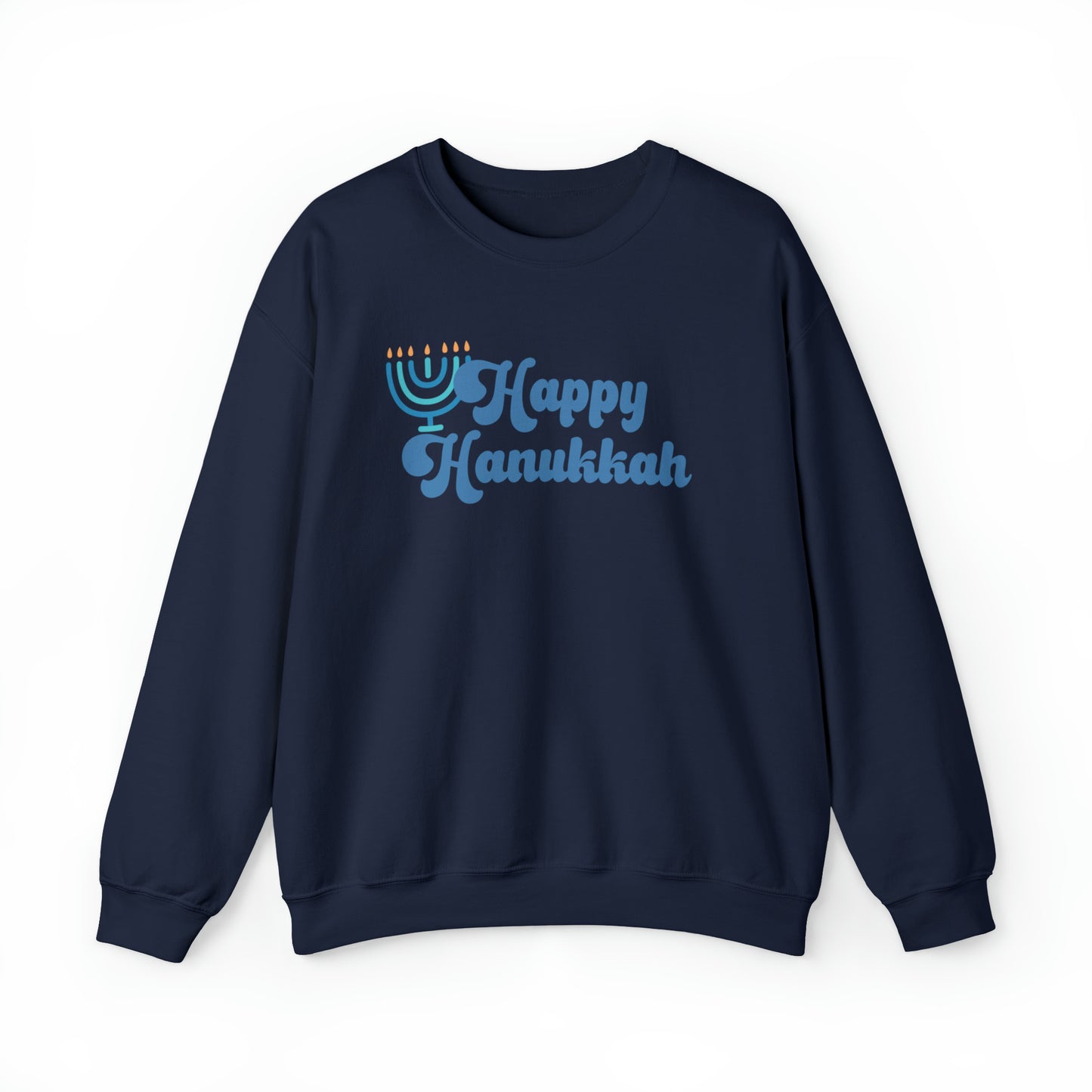 Retro "Happy Hanukkah" Crewneck Sweatshirt