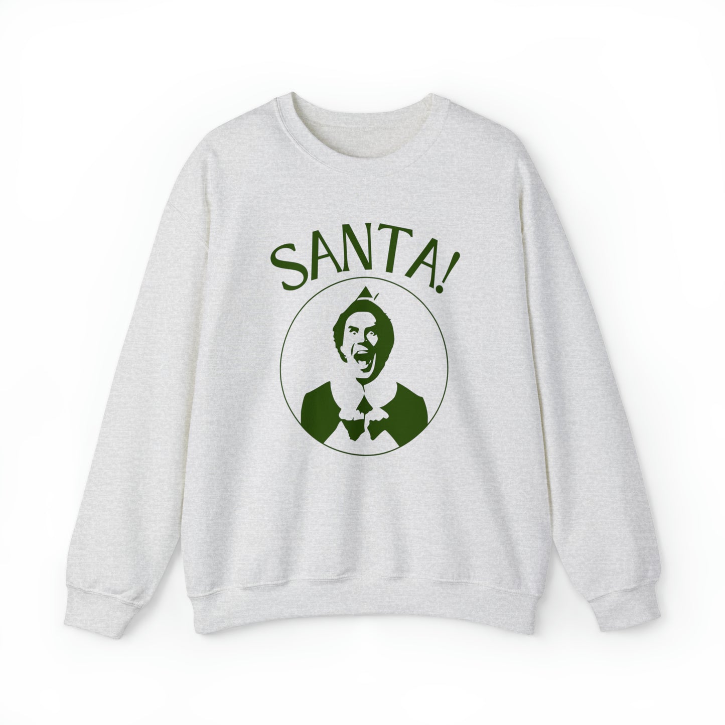 "SANTA!" Elf Christmas Crewneck Sweatshirt