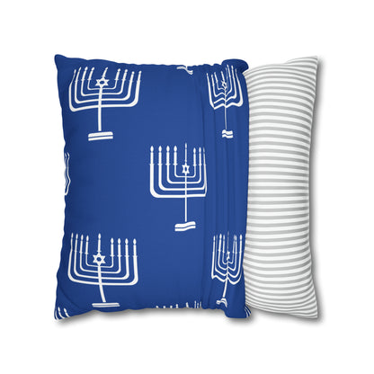 Menorah Pattern Hanukkah Pillow Cover