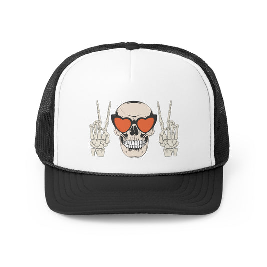 Skeleton Deuces Halloween Trucker Hat