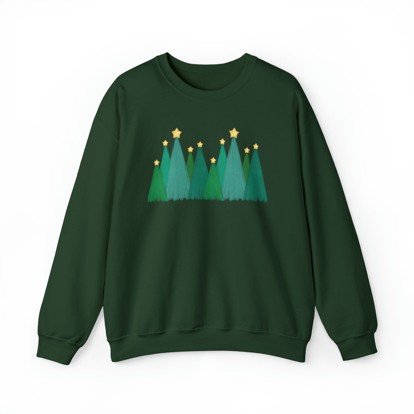 Green Christmas Trees Christmas Crewneck Sweatshirt