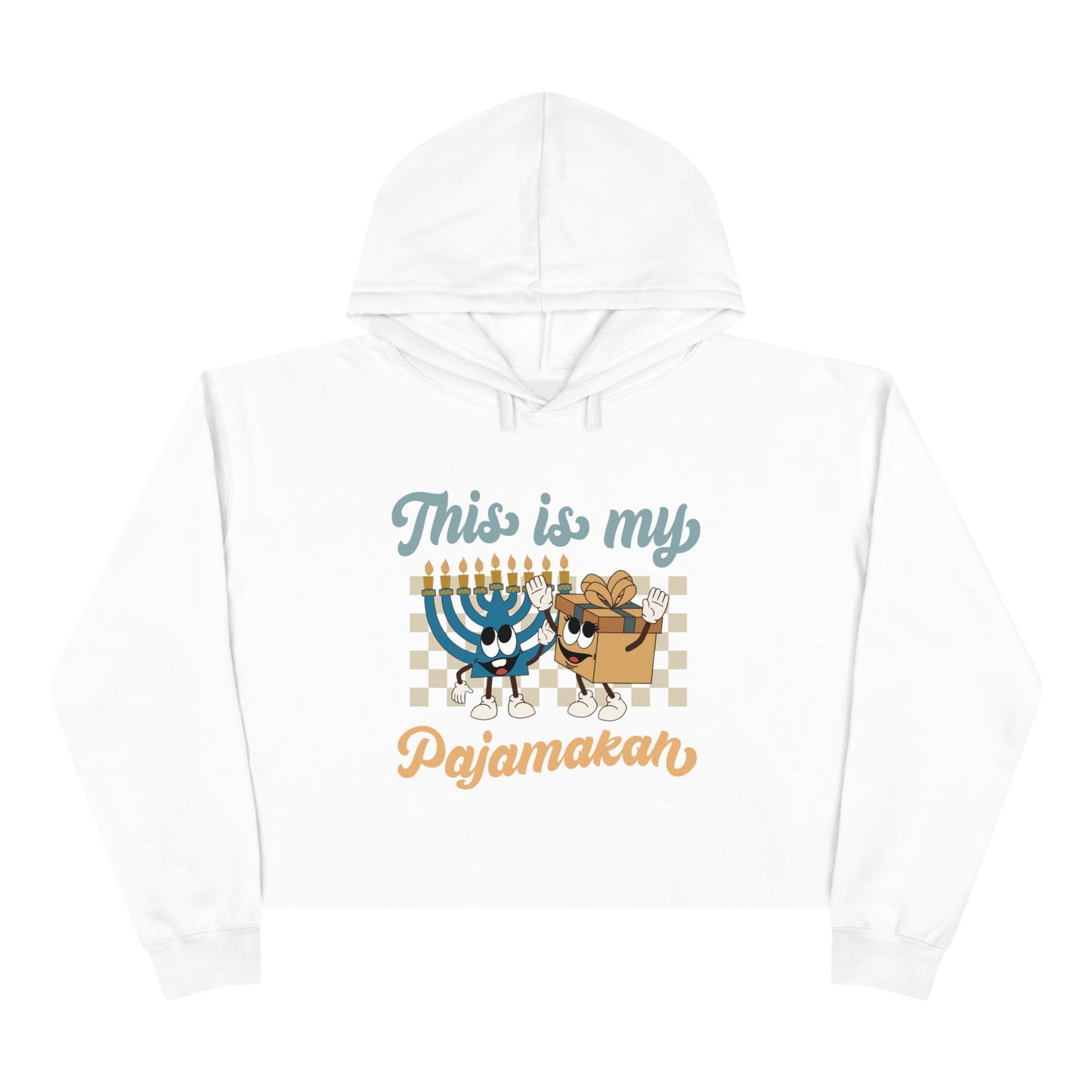 "This is My Pajamakah" Cropped Hanukkah Hoodie