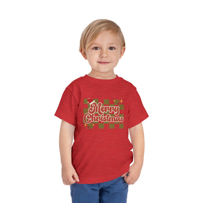 Vintage Style "Merry Christmas" - Toddler Christmas T-Shirt