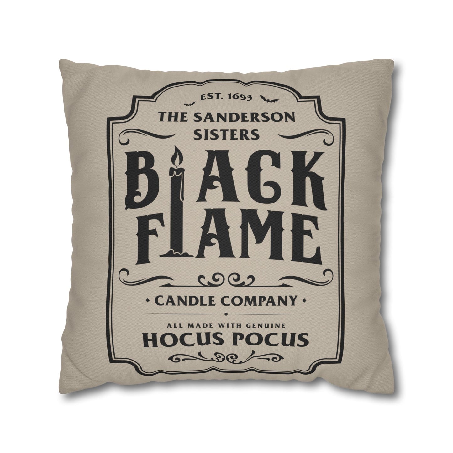 Black Flame - Halloween Pillow Cover