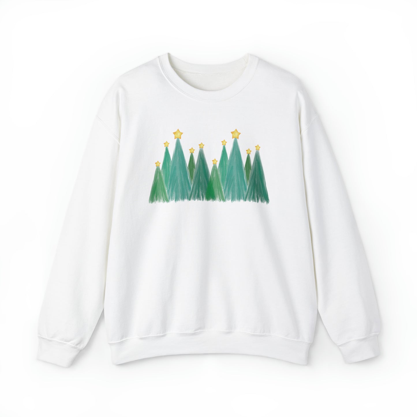 Green Christmas Trees Christmas Crewneck Sweatshirt