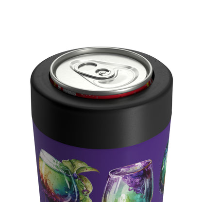 Goblet Mardi Gras Can Cooler