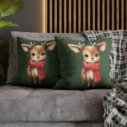 Fawn Christmas Pillow Cover