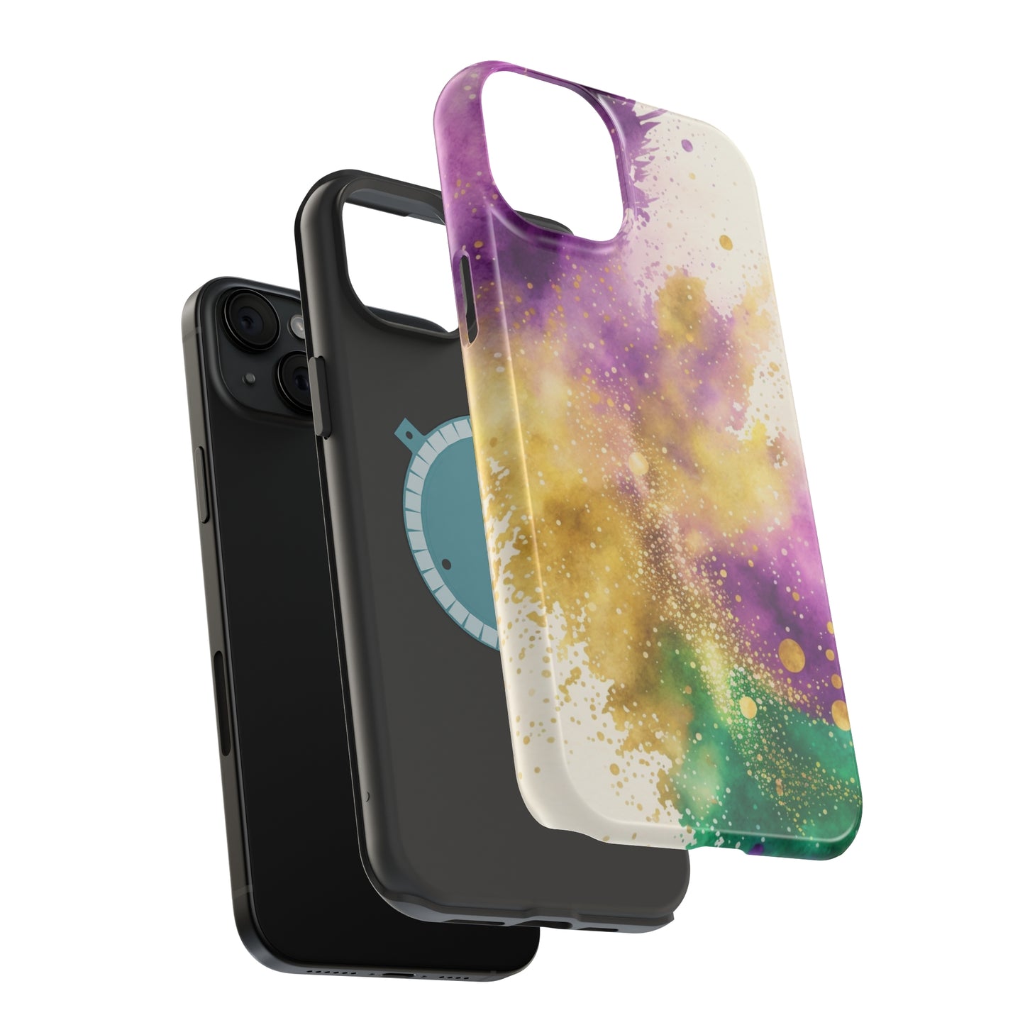 Mardi Gras Watercolor Print MagSafe Tough Case for iPhone