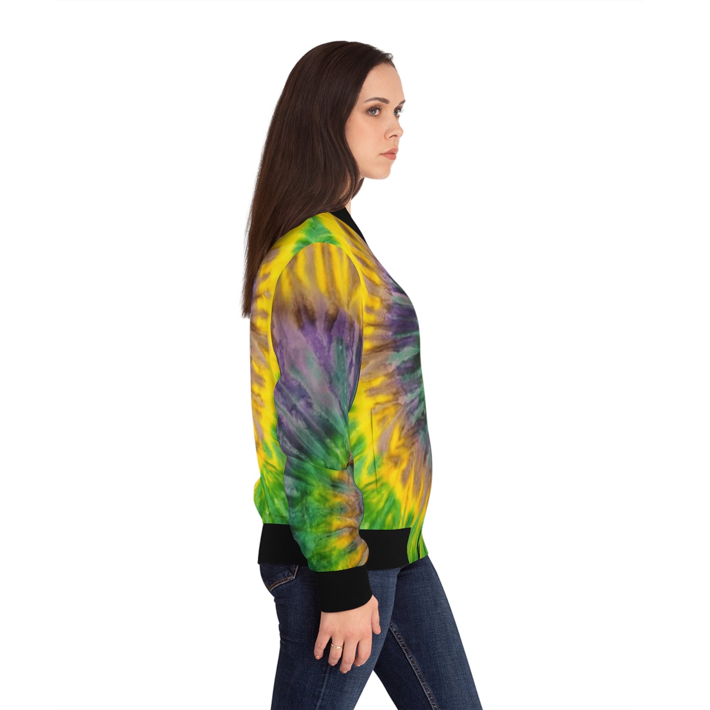 Mardi Gras Bomber Jacket for Women