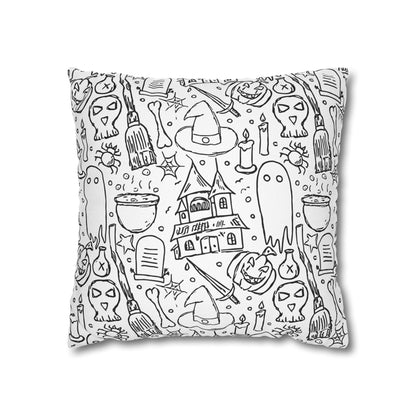 Sketchy Halloween - Halloween Pillow Cover