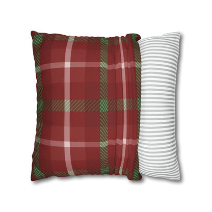 Plaid Christmas Pillow Cover