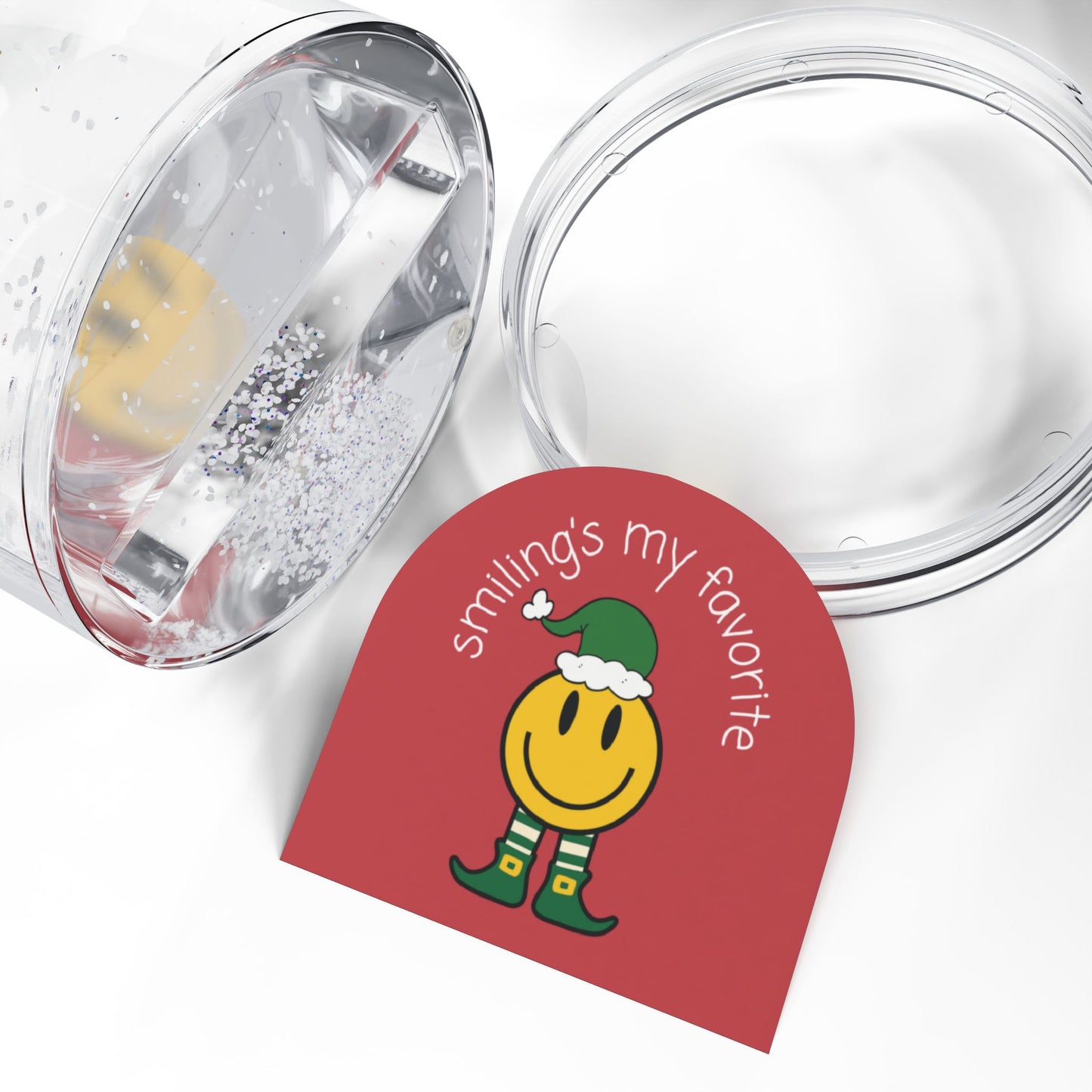 "Smiling's My Favorite" - Funny Christmas Snow Globe