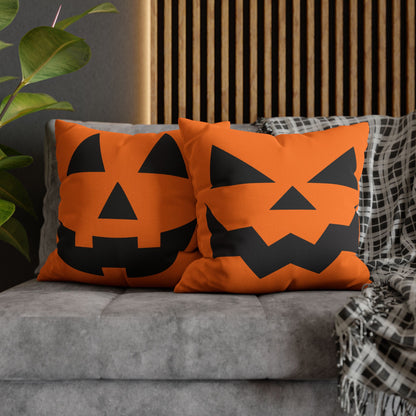 Reversible Moody Jack-O-Lantern - Halloween Pillow Cover