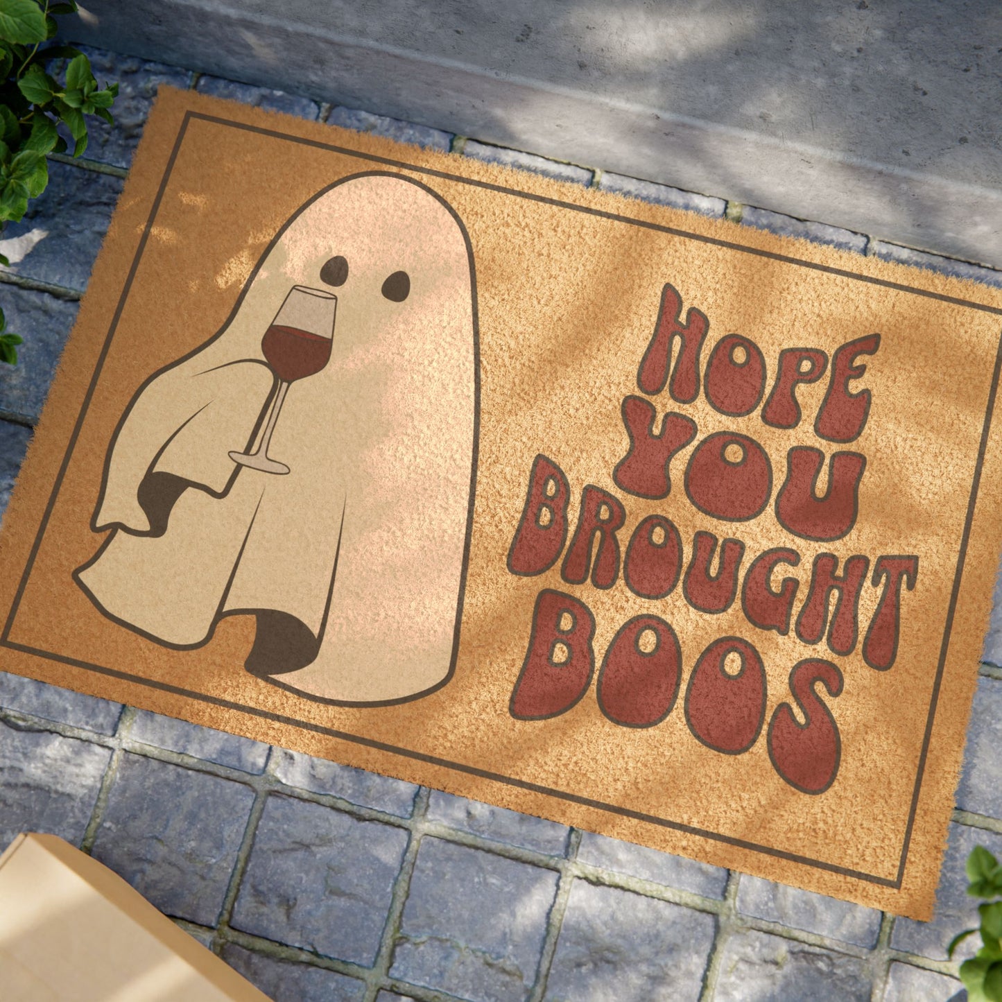 "Hope You Brought Boos" Halloween Doormat