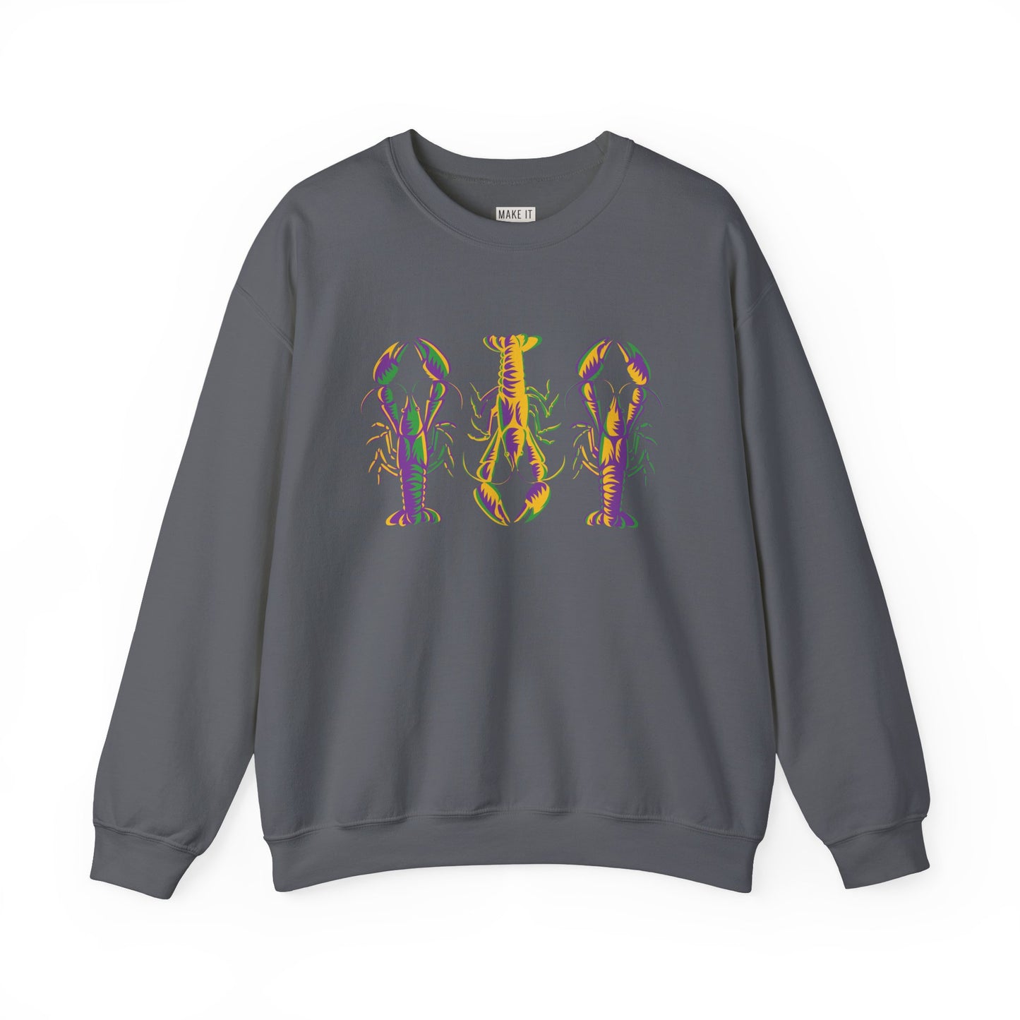 Crawfish Mardi Gras Unisex Crewneck Sweatshirt