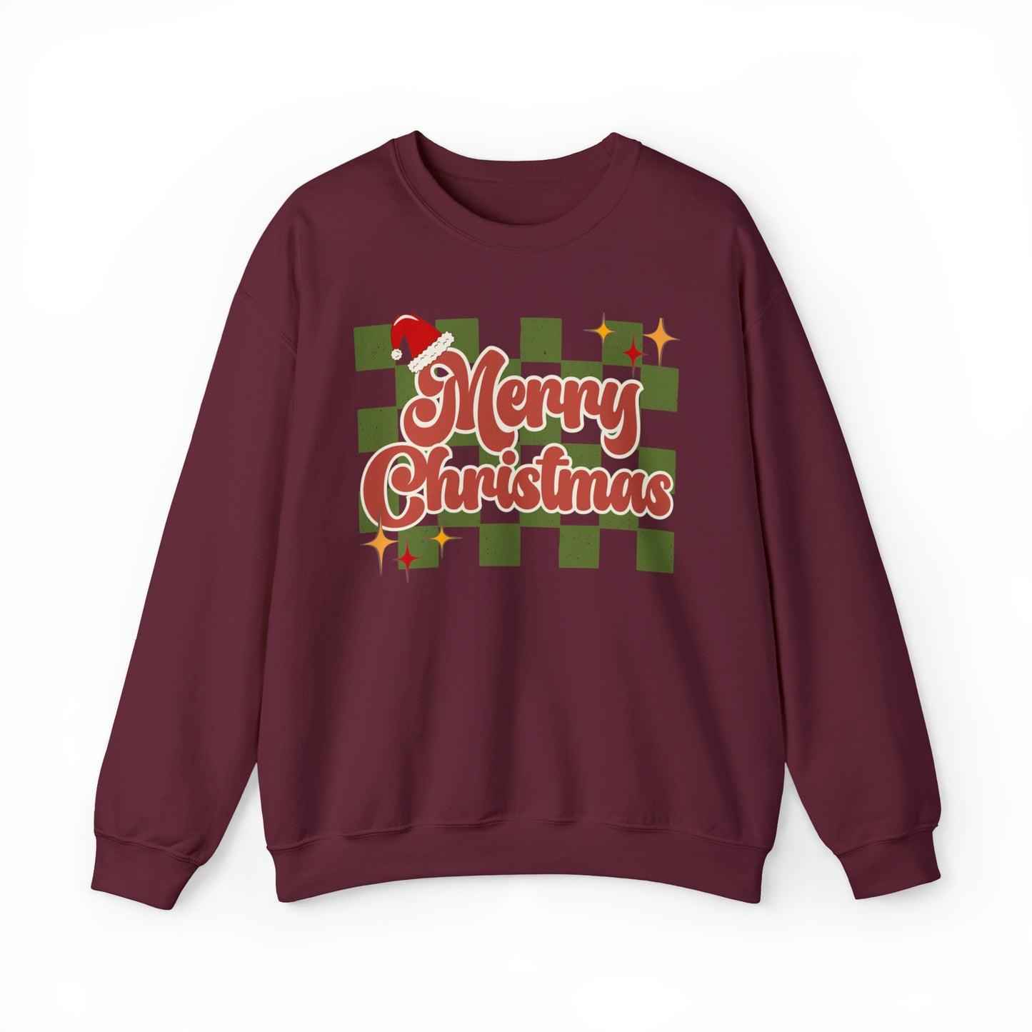 "Merry Christmas" Retro Christmas Crewneck Sweatshirt