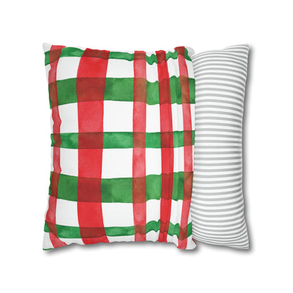 Gingham Christmas Pillow Cover