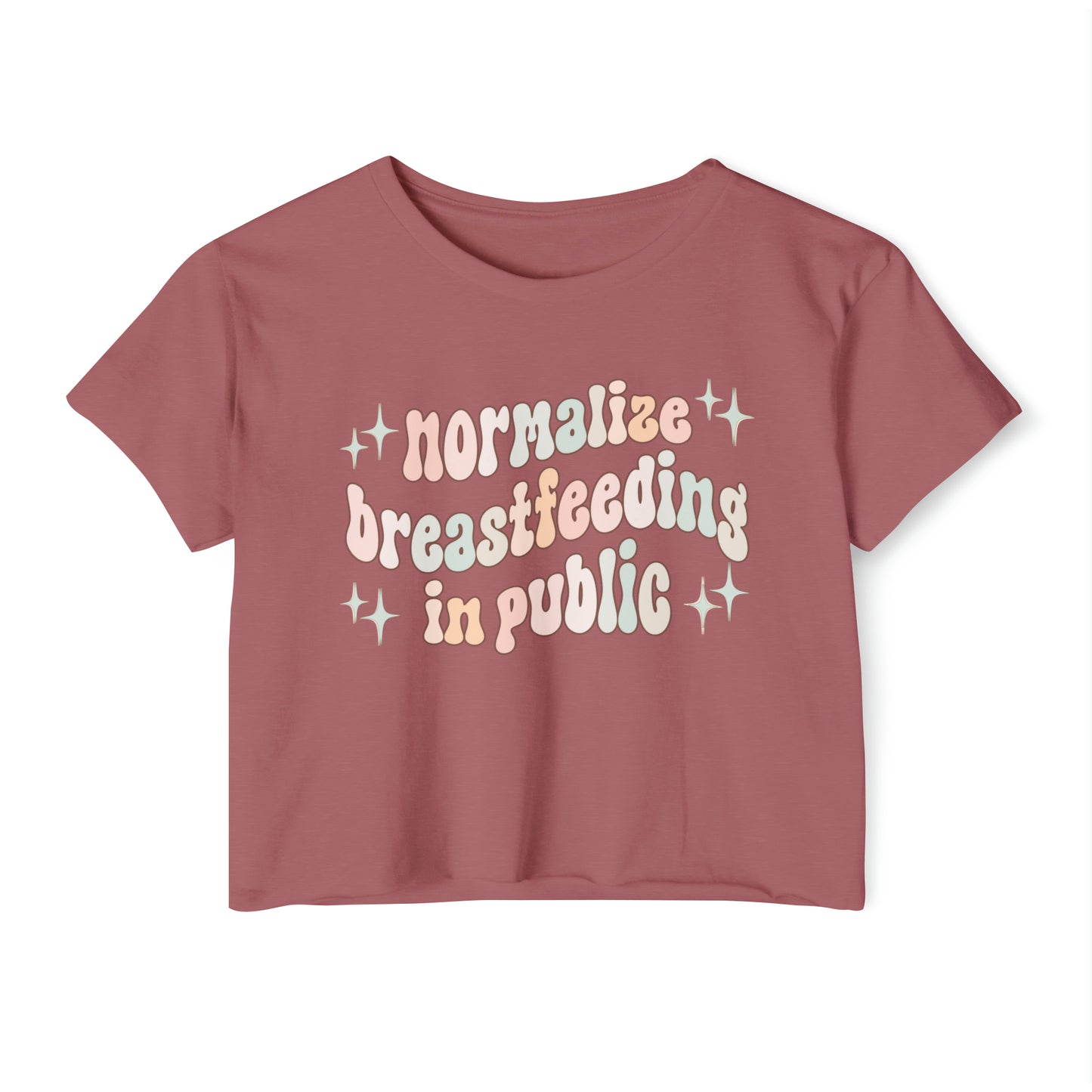 "Normalize Breastfeeding in Public" Cropped Tee