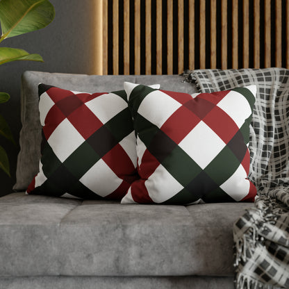 Duotone Gingham Christmas Pillow Cover