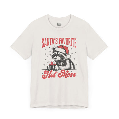 "Santa's Favorite Hot Mess" - Funny Christmas T-Shirt