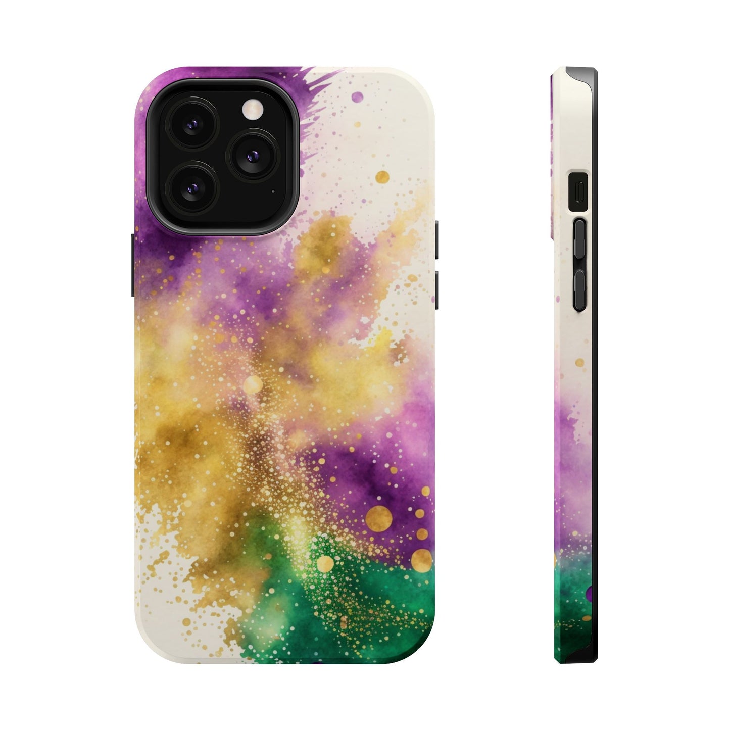 Mardi Gras Watercolor Print MagSafe Tough Case for iPhone