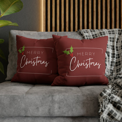 Copy of "Merry Christmas" Minimalist Christmas Pillow Cover, Red