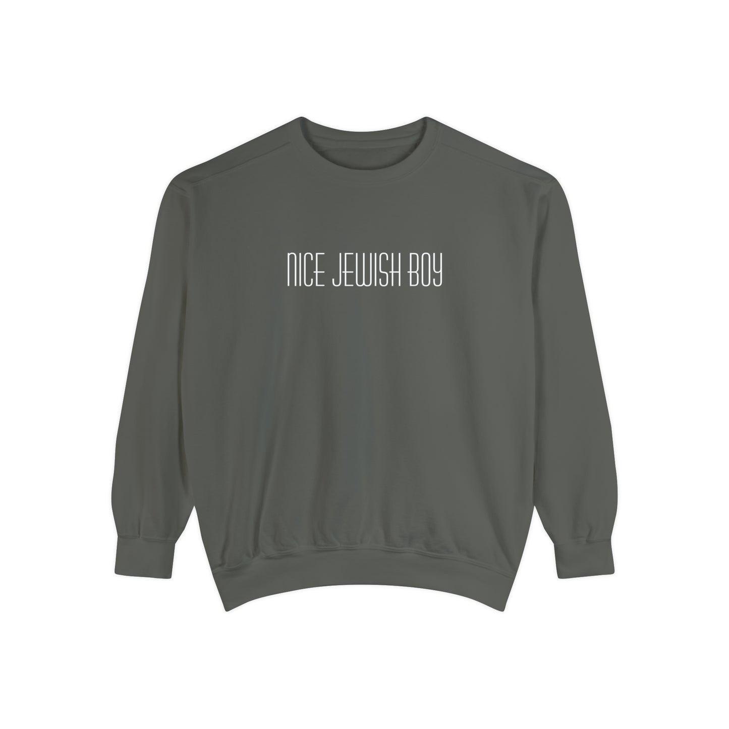 "Nice Jewish Boy" Hanukkah Crewneck Sweatshirt (Comfort Colors)