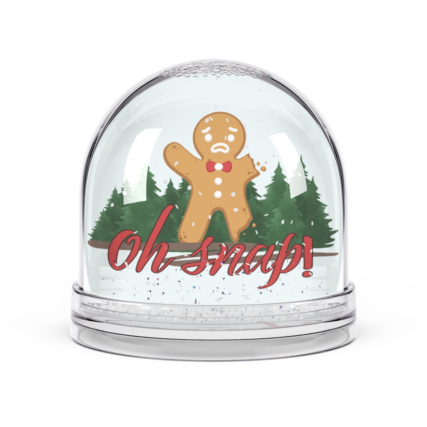 "Oh Snap!" - Funny Christmas Snow Globe