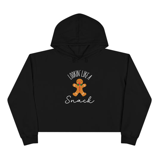 "Lookin' Like A Snack" Cropped Christmas Hoodie