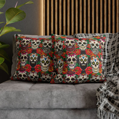 Bearded Sugar Skullz - Halloween Pillow Cover