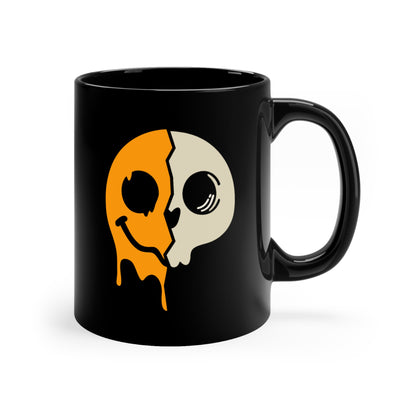 Melting Skeleton Smiley Halloween Mug