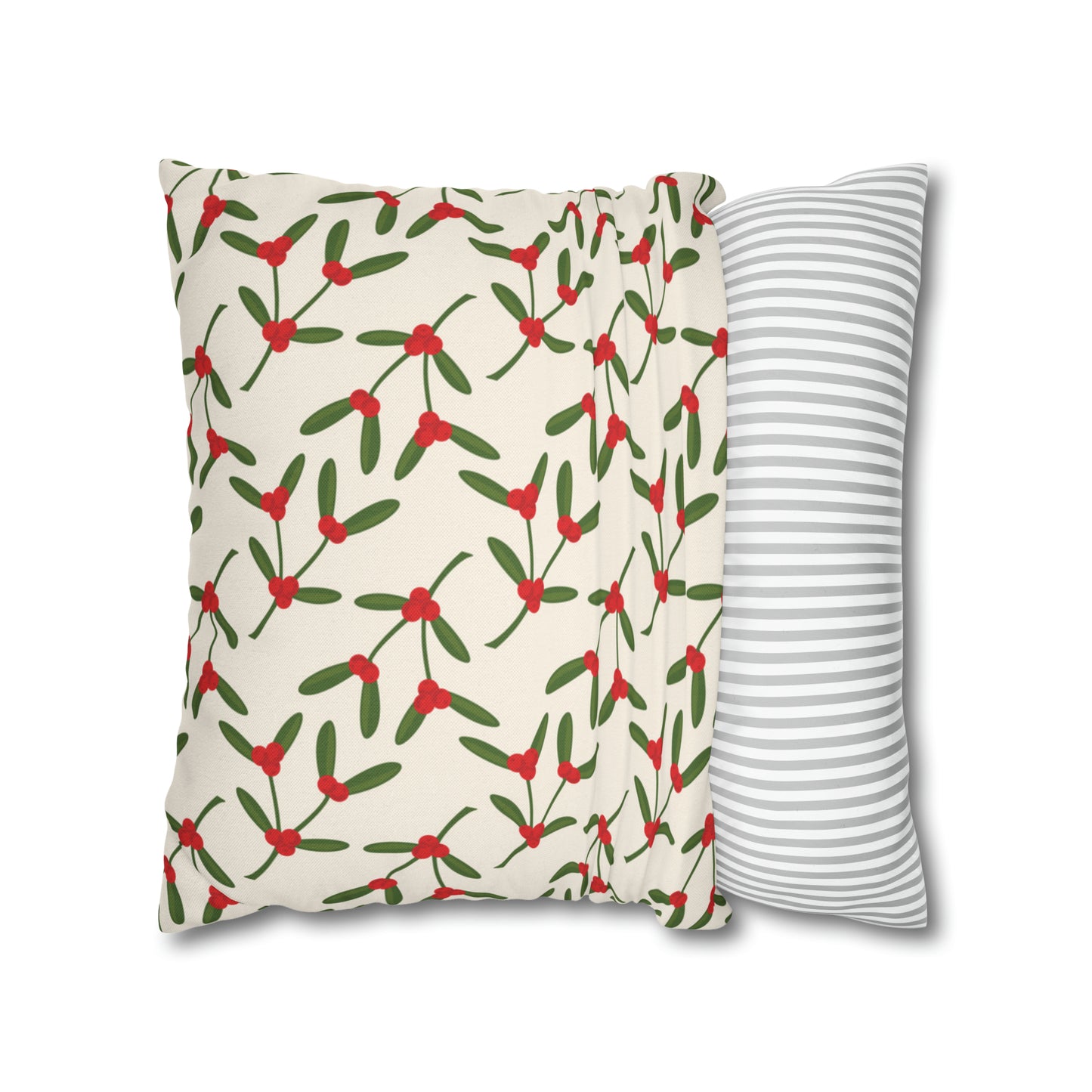 Holly Berries Christmas Pillow Cover