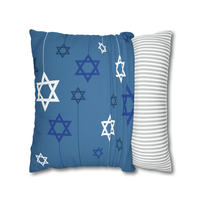 Hanging Stars of David Hanukkah Pillow Cover