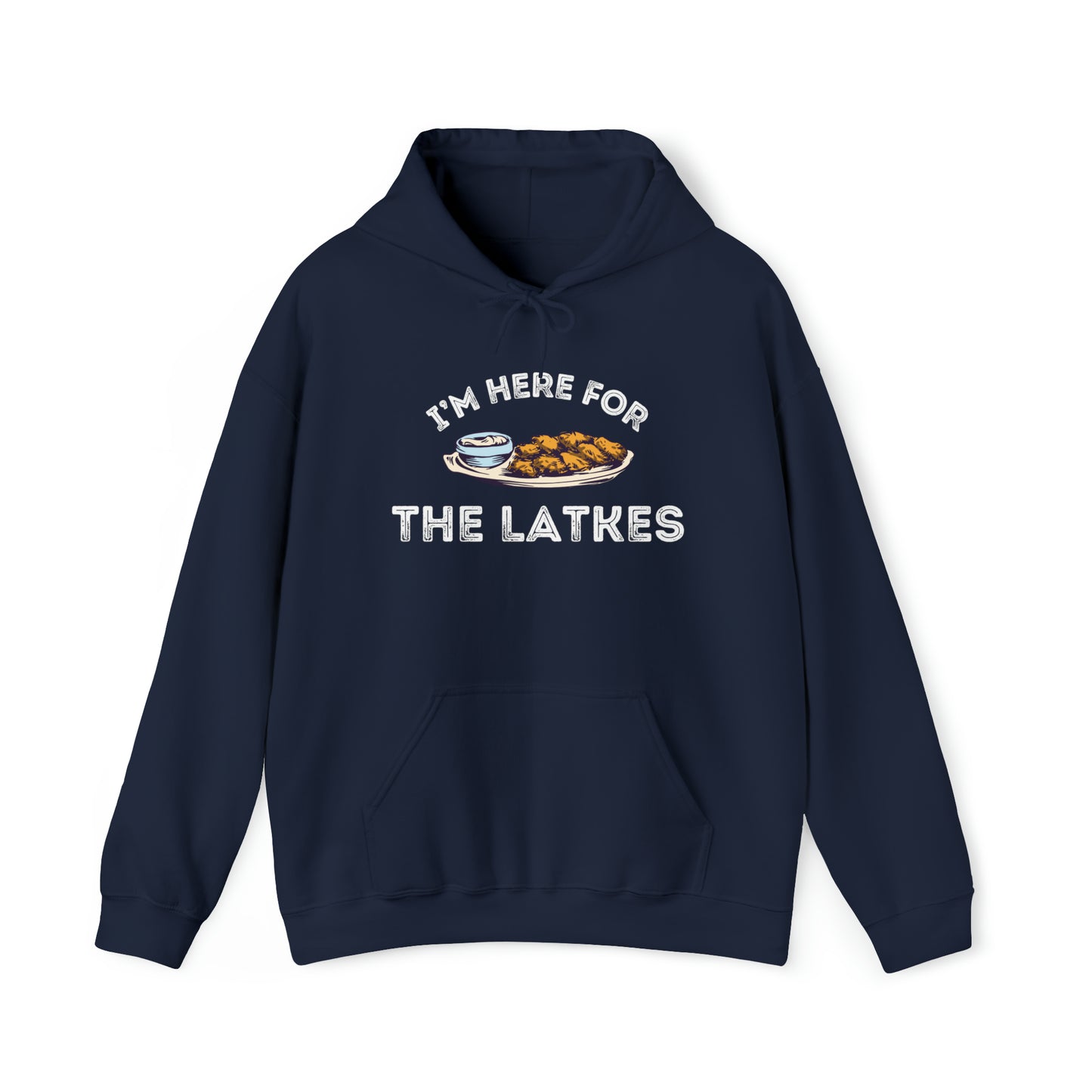 "I'm Here for the Latkes" Hanukkah Hoodie