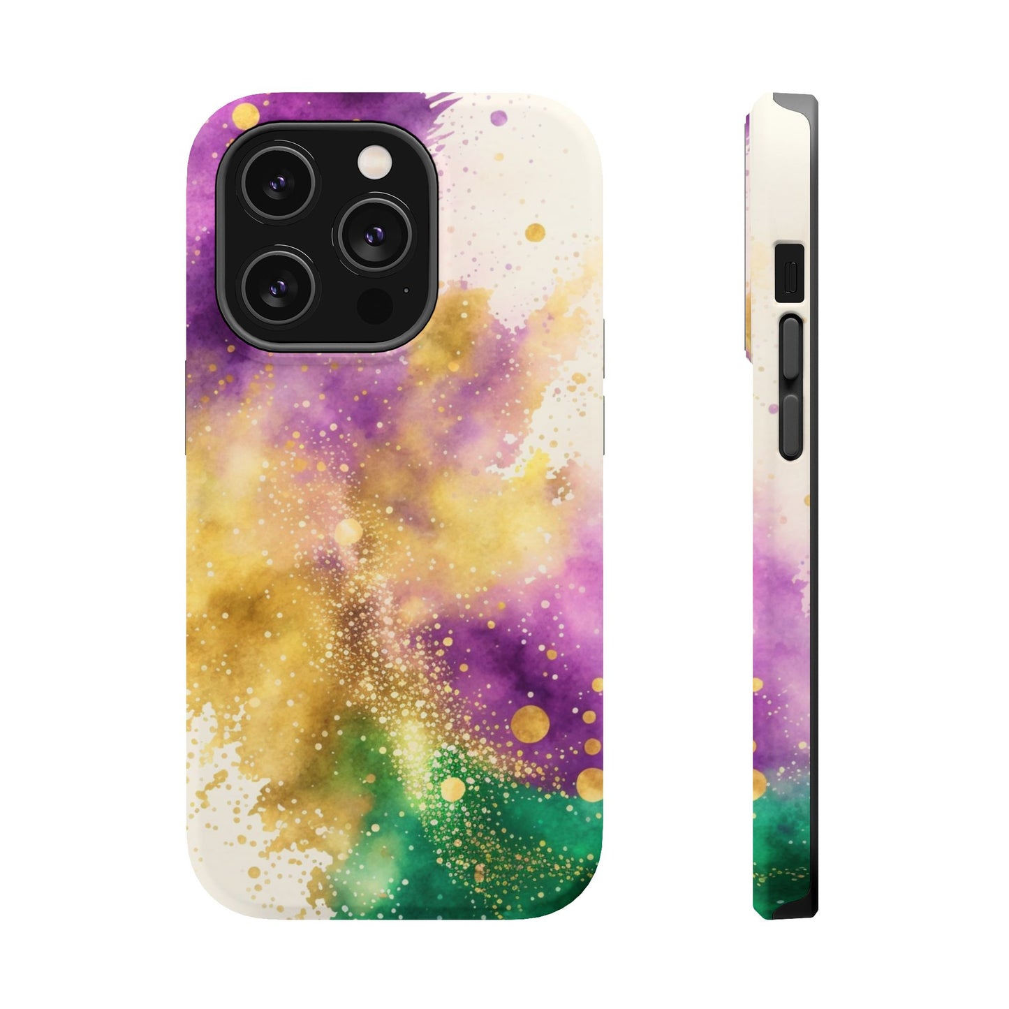 Mardi Gras Watercolor Print MagSafe Tough Case for iPhone