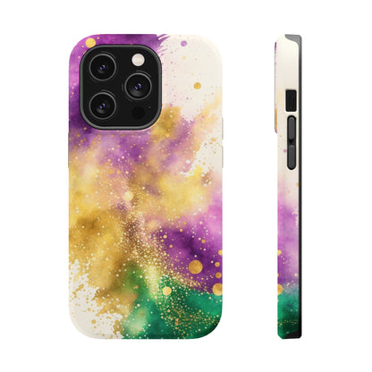 Mardi Gras Watercolor Print MagSafe Tough Case for iPhone